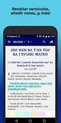 Chol of Tila Bible android App screenshot 0